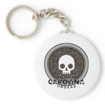 Cute Punk Skull North Carolina Keychain