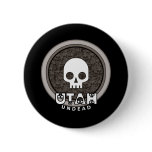 Cute Punk Skull Utah Button Dark