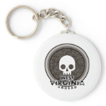 Cute Punk Skull West Virginia Keychain