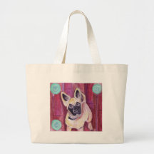 Cute Puppy Dog Painted Tote Bag