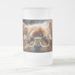 Cute Puppy Dog Pet Peace Love Destiny Art Frosted Glass Mug
