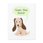 Cute puppy dog Save the date postcard