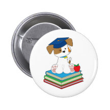 Cute Puppy Graduate Buttons