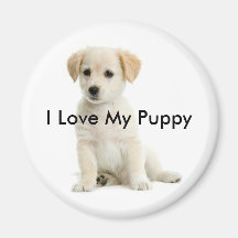 Cute Puppy - I Love My Puppy Fridge Magnets