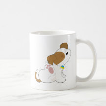Cute Puppy Scratching Mugs