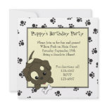 Cute Puppy with Bone invitations