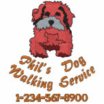 Cute Puppy With Customisable Text embroidered shirts