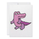 cute purple alligator invitations