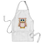Cute Purple & Beige Owl Apron