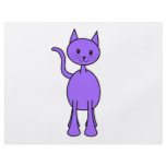Cute Purple Cat Cartoon. Flyers