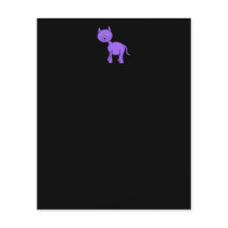Cute Purple Cat. Cat Cartoon on Black. Flyer