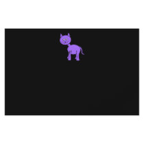 Cute Purple Cat. Cat Cartoon on Black. Full Color Flyer