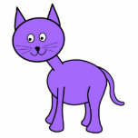 Cute Purple Cat. Cat Vector Cartoon. Custom photo sculptures