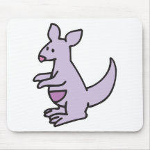 cute purple kangaroo mouse pads