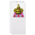 Cute queen bee on a quilt rack cards