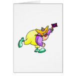 Cute Race Car Loving Clown Cards
