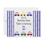 Cute Racing Car Birthday Invitation