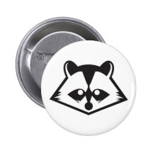 Cute Racoon Button