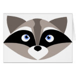 Cute Racoon Face cards
