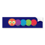 Cute Rainbow Caterpillar bumper stickers