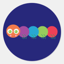 Cute Rainbow Caterpillar Sticker