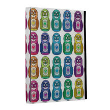 Cute Rainbow Matryoshka Owls iPad Case