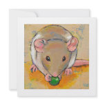 Cute rat adorable pet fun art Cuteness with a Pea invitations