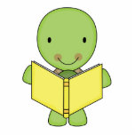 cute reading turtle photo sculptures
