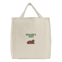 Cute Red Barn & Farm Yard Design Farmers Wife Canvas Bags