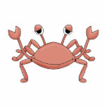 Cute Red Beach Crab Cartoon Character Design photo sculptures