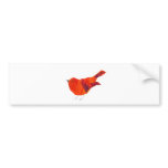 Cute Red Bird bumper stickers