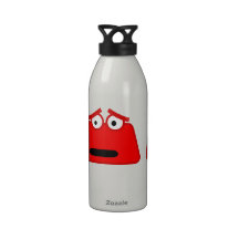 Cute Red Cartoon Monster Reusable Water Bottles