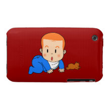 Cute red-haired baby Case-Mate iPhone 3 case