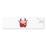 Cute Red Monster bumper stickers