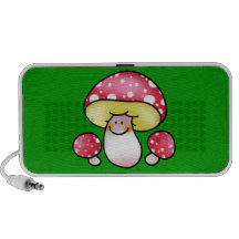 cute red mushrooms travelling speaker