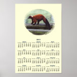 Cute Red-Ruffed Lemur Red Fur Calendar 2012