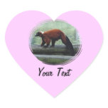 Cute Red-Ruffed Lemur Red Fur White Neck Green Eye stickers