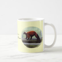 Cute Red-Ruffed Lemur Red Fur White Neck Coffee Mugs