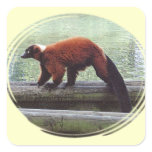 Cute Red-Ruffed Lemur Red Fur White Neck stickers