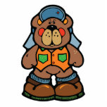 cute redneck camper bear photo sculptures