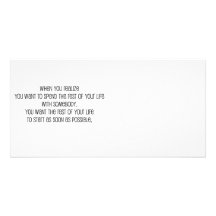 Cute, "Rest of your life" Marriage quote Custom Photo Card