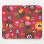 Cute retro flower pattern mouse pad mousepads