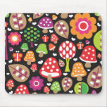 Cute retro muashroom flower leaf mouse pad mousepads