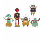 Cute Retro Robots T-Shirt