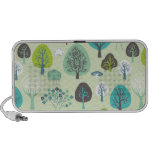 Cute retro trees doodle speaker