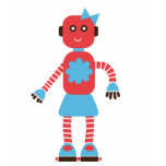 Cute Robot Couple Shirt (Hers)