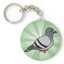 Cute Rock Pigeon Keychains