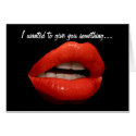 Cute Romantic Lipstick Birthday Gift Card
