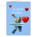Cute Romantic Seal Valentine's Day Card