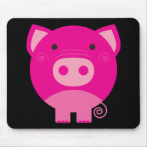 Cute Round Pig Cartoon Mouse Mats